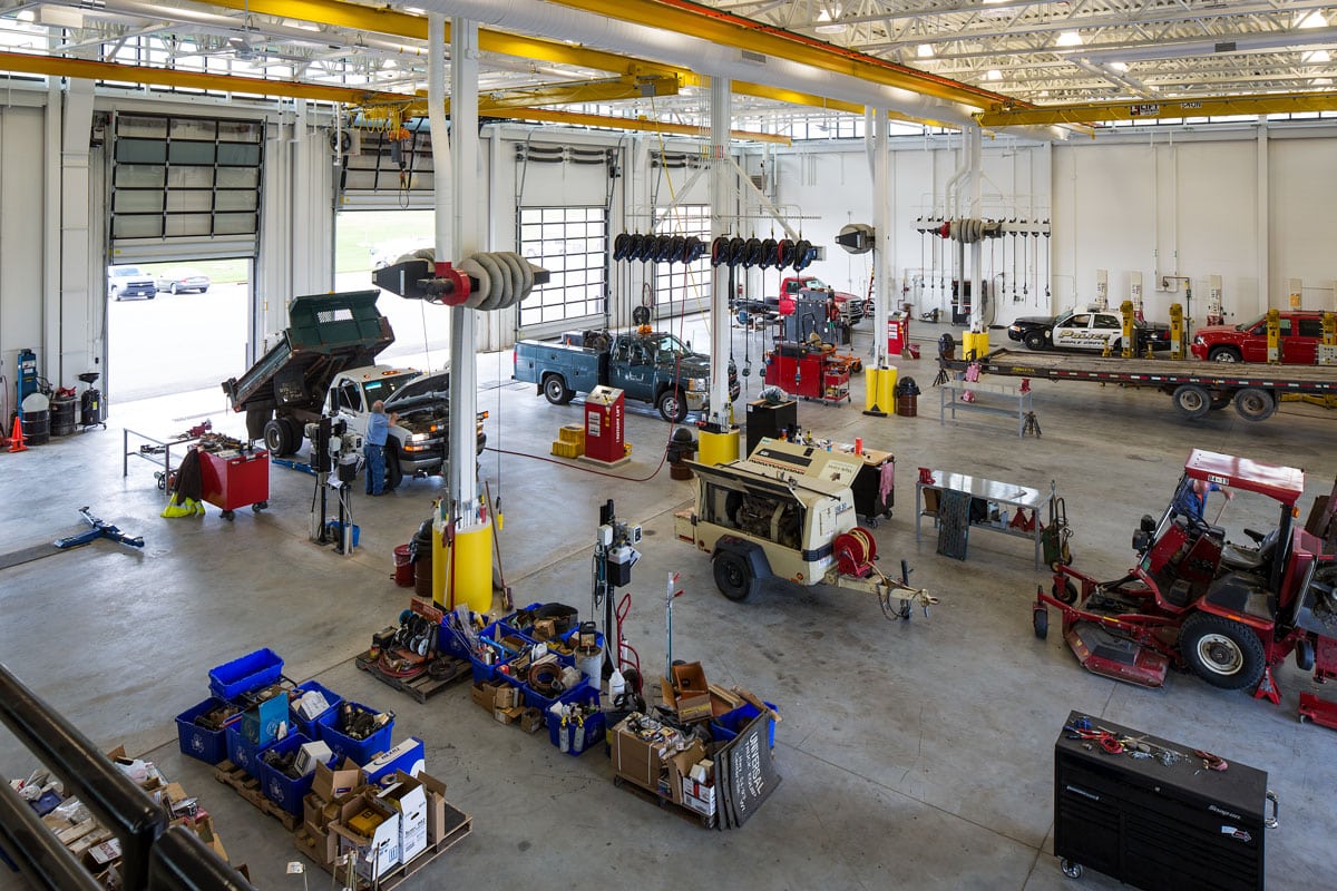 interior commercial machinery storage and maintenance