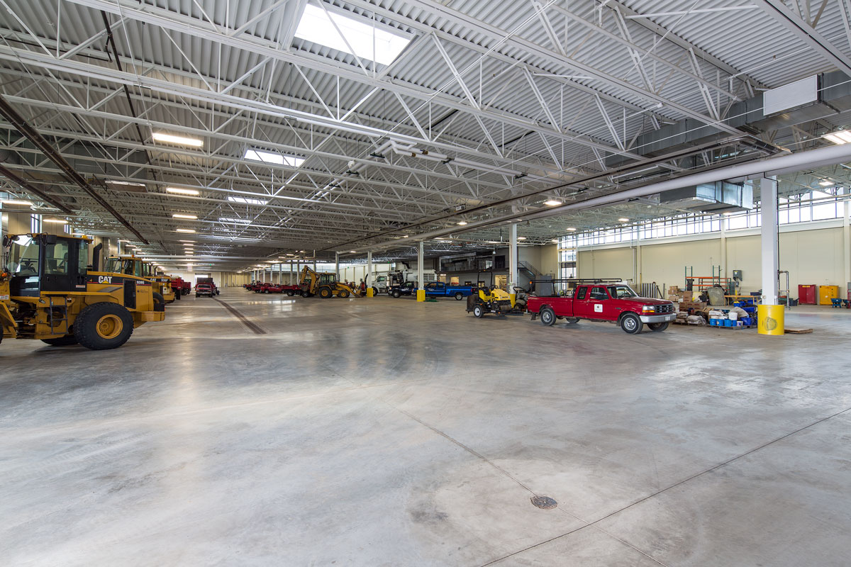 interior commercial machinery storage facility
